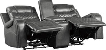 Load image into Gallery viewer, Putnam Double Glider Reclining Loveseat in Gray 9405GY-2
