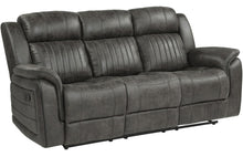Load image into Gallery viewer, Centeroak Double Reclining Sofa in Gray 9479BRG-3
