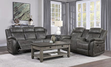 Load image into Gallery viewer, Centeroak Double Reclining Sofa in Gray 9479BRG-3

