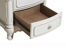 Load image into Gallery viewer, Cinderella Night Stand in Antique White with Grey Rub-Through
