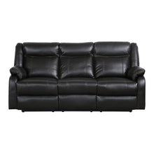 Load image into Gallery viewer, Jude Double Glider Recliner Sofa in Black 8201BLK-3 image
