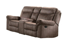Load image into Gallery viewer, Aram Double Glider Reclining Loveseat in Dark Brown 8206NF-2

