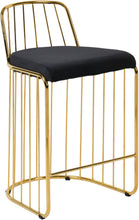 Load image into Gallery viewer, Gio Black Velvet Stool
