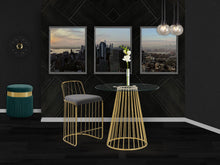 Load image into Gallery viewer, Gio Grey Velvet Stool
