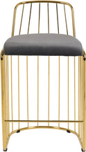 Load image into Gallery viewer, Gio Grey Velvet Stool
