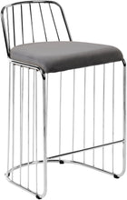Load image into Gallery viewer, Gio Grey Velvet Stool
