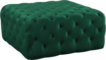 Load image into Gallery viewer, Ariel Green Velvet Ottoman/Bench
