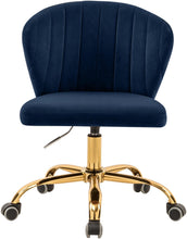 Load image into Gallery viewer, Finley Navy Velvet Office Chair
