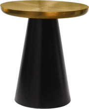 Load image into Gallery viewer, Martini Brushed Gold/Matte Black End Table
