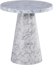 Load image into Gallery viewer, Omni White Faux Marble End Table
