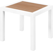 Load image into Gallery viewer, Nizuc Brown manufactured wood Outdoor Patio Aluminum End Table
