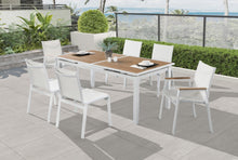 Load image into Gallery viewer, Nizuc White Mesh Waterproof Fabric Outdoor Patio Aluminum Mesh Dining Chair
