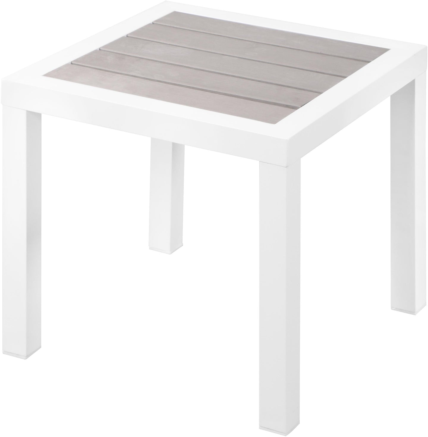Nizuc Grey manufactured wood Outdoor Patio Aluminum End Table