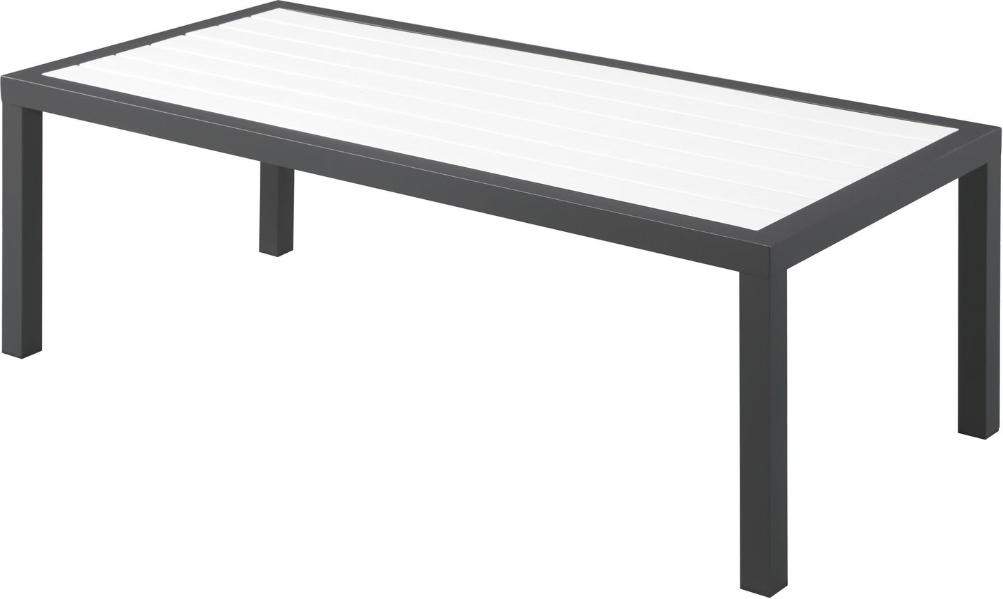 Nizuc White manufactured wood Outdoor Patio Aluminum Coffee Table