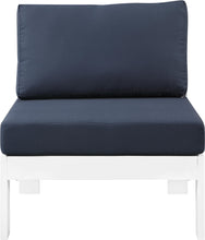 Load image into Gallery viewer, Nizuc Navy Waterproof Fabric Outdoor Patio Aluminum Armless Chair
