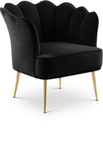 Load image into Gallery viewer, Jester Black Velvet Accent Chair
