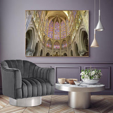 Load image into Gallery viewer, Farrah Grey Velvet Accent Chair
