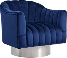 Load image into Gallery viewer, Farrah Navy Velvet Accent Chair image
