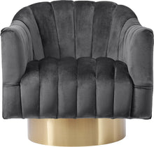 Load image into Gallery viewer, Farrah Grey Velvet Accent Chair
