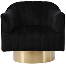 Load image into Gallery viewer, Farrah Black Velvet Accent Chair
