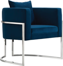 Load image into Gallery viewer, Pippa Navy Velvet Accent Chair image
