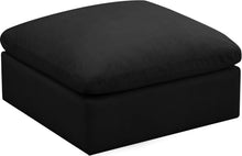 Load image into Gallery viewer, Plush Black Velvet Standard Cloud Modular Ottoman
