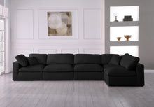 Load image into Gallery viewer, Plush Black Velvet Standard Cloud Modular Sectional
