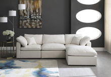 Load image into Gallery viewer, Plush Cream Velvet Standard Cloud Modular Sectional
