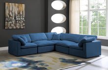 Load image into Gallery viewer, Plush Navy Velvet Standard Cloud Modular Sectional
