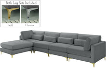 Load image into Gallery viewer, Julia Grey Velvet Modular Sectional (5 Boxes)
