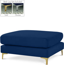 Load image into Gallery viewer, Julia Navy Velvet Modular Ottoman
