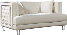 Load image into Gallery viewer, Lucas Cream Velvet Loveseat
