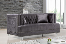 Load image into Gallery viewer, Lucas Grey Velvet Loveseat
