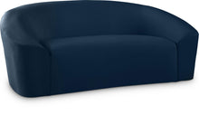 Load image into Gallery viewer, Riley Navy Velvet Loveseat
