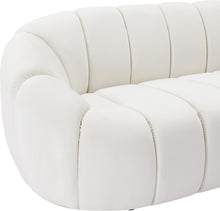 Load image into Gallery viewer, Elijah Cream Velvet Loveseat
