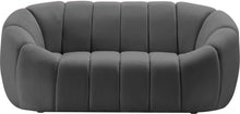 Load image into Gallery viewer, Elijah Grey Velvet Loveseat
