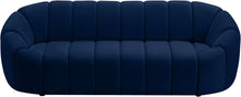 Load image into Gallery viewer, Elijah Navy Velvet Sofa
