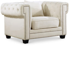 Load image into Gallery viewer, Bowery Cream Velvet Chair
