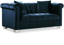Load image into Gallery viewer, Kayla Navy Velvet Loveseat
