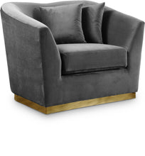 Load image into Gallery viewer, Arabella Grey Velvet Chair
