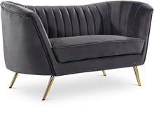 Load image into Gallery viewer, Margo Grey Velvet Loveseat
