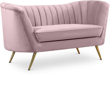 Load image into Gallery viewer, Margo Pink Velvet Loveseat
