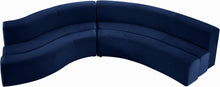 Load image into Gallery viewer, Curl Navy Velvet 2pc. Sectional
