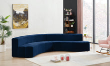 Load image into Gallery viewer, Curl Navy Velvet 2pc. Sectional
