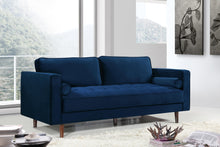 Load image into Gallery viewer, Emily Navy Velvet Sofa
