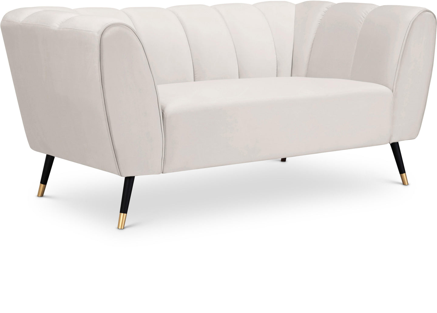 Beaumont Cream Velvet Loveseat