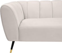 Load image into Gallery viewer, Beaumont Cream Velvet Loveseat
