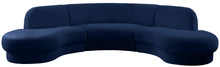 Load image into Gallery viewer, Rosa Navy Velvet 3pc. Sectional (3 Boxes)
