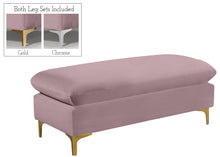 Load image into Gallery viewer, Naomi Pink Velvet Ottoman
