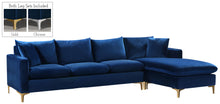 Load image into Gallery viewer, Naomi Navy Velvet 2pc. Reversible Sectional
